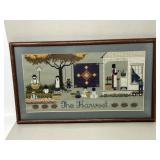 'The Harvest' Framed Needlepoint Wall Art