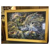 Framed Josephine Wall 'Dragon Dancers' Completed
