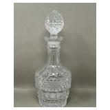 Vintage Pressed Crystal Decanter Bottle Barware