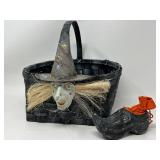 Paper Mache & Reed Witchy Basket Witch