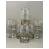 Vintage 1980s Christmas Holly Printed Drinking