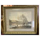 Framed Reproduction Print 'Ville-d Avray' Jean-B