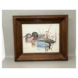 Vintage Framed Gregory F Messier Duck Art Print