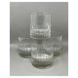 Vintage Old Fashioned Rocks Whiskey Glasses Glass