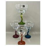 Circleware Snazzy Z-Stem Margarita Glasses