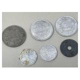 1935, 1945-46, 1942-43 French Franc Coins Coin