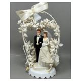 1950s Wedding Cake Topper Bride Groom