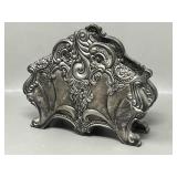 Heavy Silver Plate Napkin Holder