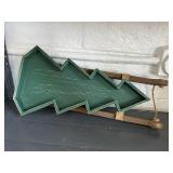 Wooden Christmas Tree Sleigh Centerpiece