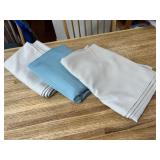 Trio of Very Soft Tablecloths Tan/Beige & Muted