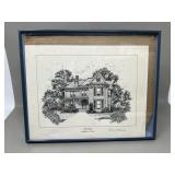 Pen and Ink Print of Harry S Truman Home