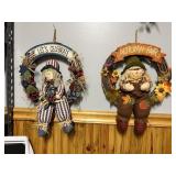 Fouth of July Autumn Scarecrow Wreaths Wreath