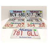 Lot of 7 license plates - Arkansas