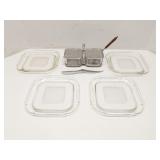 Wagenfeld WMF jam jar Cromargan w/ plates