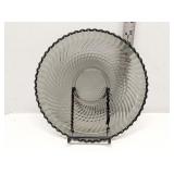 Libbey Glass Co. Vintage Black Swirl Pattern Plate