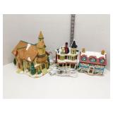 Lot of 3 Christmas houses, no boxes