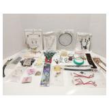 Group of fashion jewelry - about 40 pieces