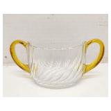 Vtg double handle sugar bowl