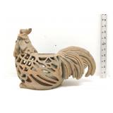 Resin rooster candle holder