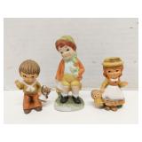 Lot of 3 vtg porcelain figures, unbranded
