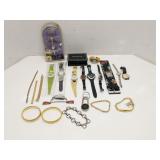 Group of fashion jewelry - watches & braclets