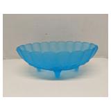 Indiana Glass Blue Satin Frosted Oval Glass