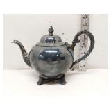 Vintage silverplate tea pot, tarnished