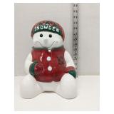1998 Sakura snowman cookie jar