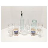 Group of bottles, jars & mugs