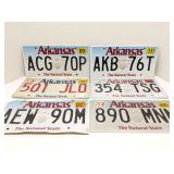 Lot of 6 license plates - Arkansas