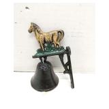 Cast iron bell with horse