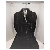 Vintage black velvet robe, silk lined