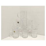Set of 6 Paul Sebastion cut glass mugs
