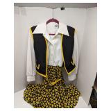 Vintage Act III yellow/black dress