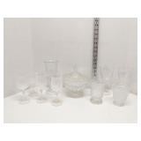 Group of cut glass and crystal pieces