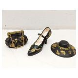 Mini matching shoe, hat & purse