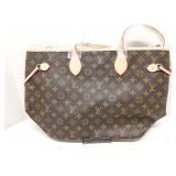Louis Vuitton handbag w/ strap and smaller bag