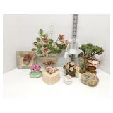 Group of decorations with flowers