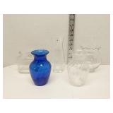 Group of 5 glass vases