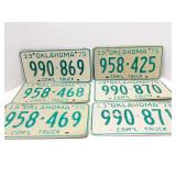 Lot of 6 license plates - Oklahoma