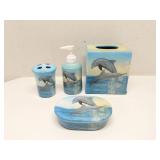 Dolphin themed bathroom set
