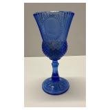 Vtg Fostoria George Washington Cobalt Blue Goblet
