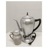 Mirro-Matic electric ercolator & Aluminum Creamer