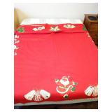 Christmas themed red blanket, full size