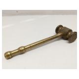 Vintage Solid Brass Auctioneer Hammer