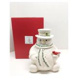 Lenox Snowman cookie jar in original box