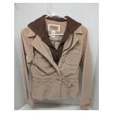 Nori Corduroy brown hooded jacket, size medium