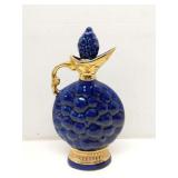 1968 Jim Beam Royal Blue & Gold Decanter C. Miller