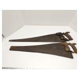 Lot of 2 vintage hand saws