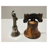 Lot of 2 Metal Souvenir Statue of Liberty &